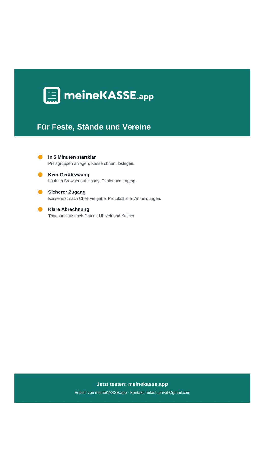 Vorschau: „Für Feste, Stände und Vereine“ – Story
